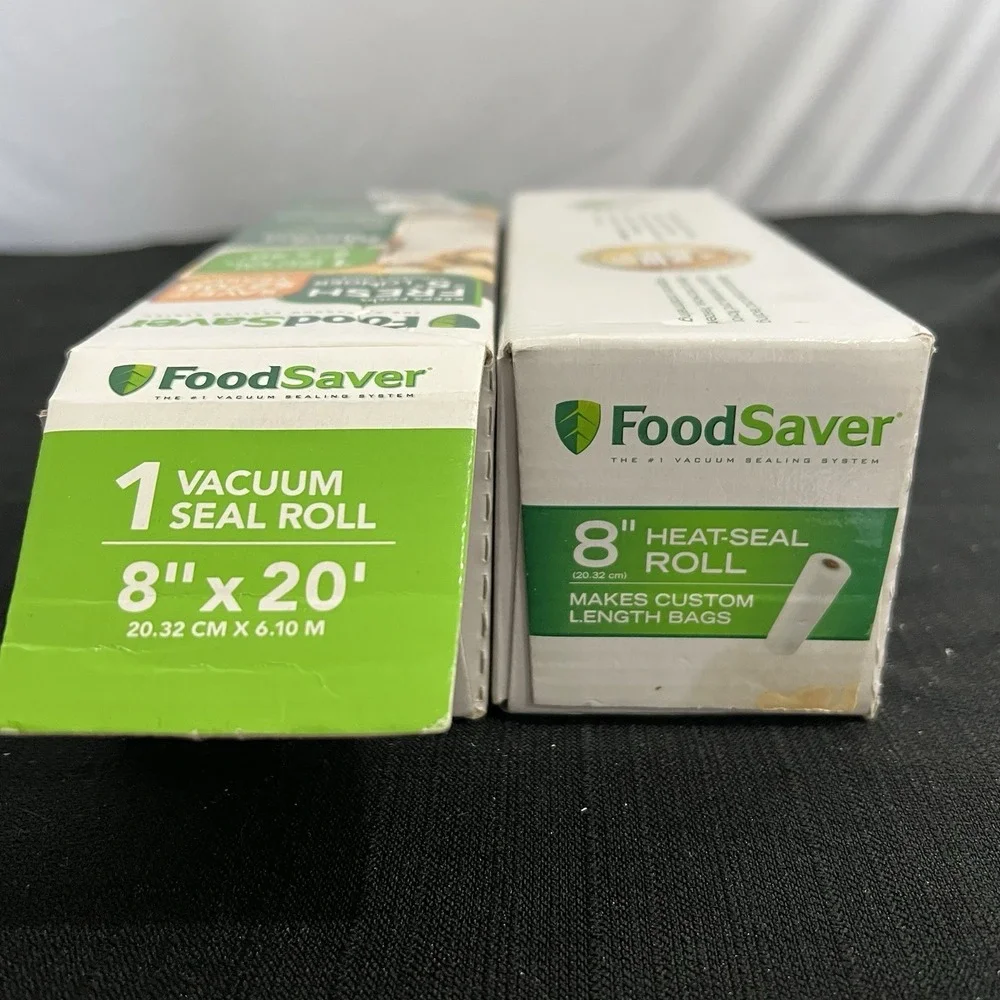 NEW FoodSaver 8‎ inch x 20 foot Vacuum Seal Heat-Seal Rolls 2-Pack